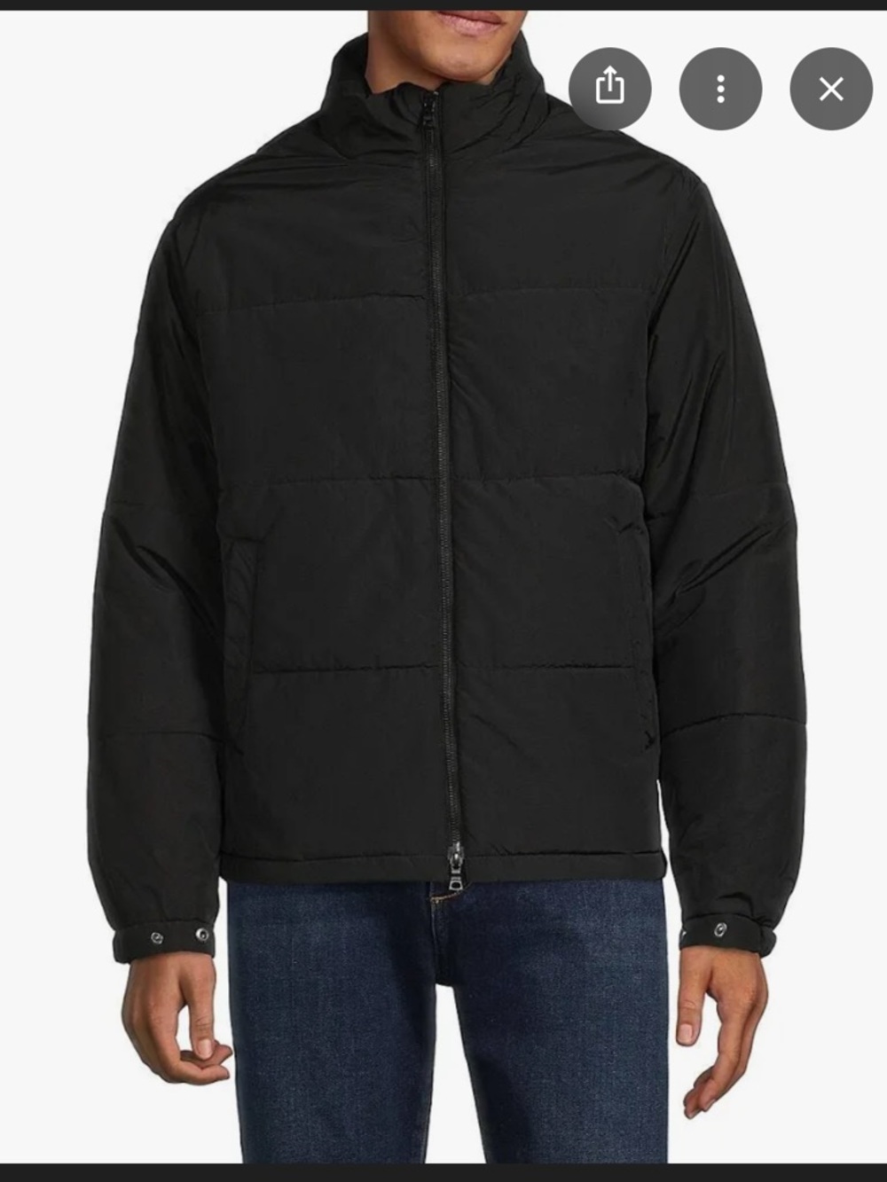 Onia Mens Black Puffer Jacket Size Medium